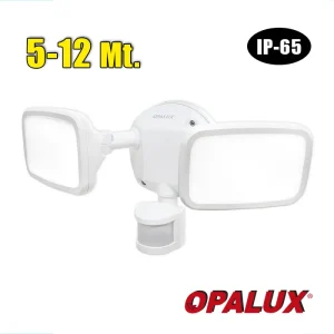 LAMPARA CON SENSOR DE MOVIMIENTO NOCTURNO "OPALUX" 20W IP65