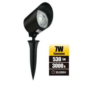 LUZ EXTERIOR ESTACA 7W "OPALUX" 100-240V 530LM 3000K IP65