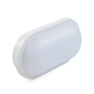 APLIQUE EXTERIOR LED 15W DLUX OVALADO ADOSADO 3000K 100- 240V IP65 BLANCO