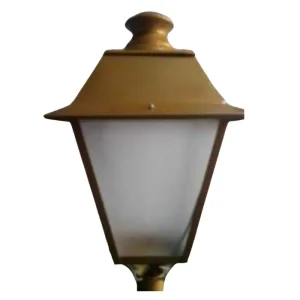 FAROLA LED EXTERIOR ESTILO EUROPEO PARA ALUMBRADO PUBLICO MARCA LIFE CON ROSCA E27 IDEAL PARA PARQUES Y CONDOMINIOS ALUMINIO FUNDIDO